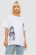 Футболка женская с принтом, цвет белый, 244R4010 - фото № 0