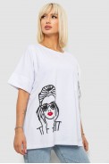 Футболка женская с принтом, цвет белый, 244R4010 - фото № 2