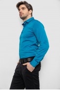 Рубашка мужская однотонная, цвет бирюзовый, 186R6917 - фото № 2