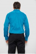Рубашка мужская однотонная, цвет бирюзовый, 186R6917 - фото № 3
