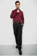 Рубашка мужская однотонная, цвет бордовый, 186R6917 - фото № 1