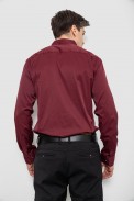 Рубашка мужская однотонная, цвет бордовый, 186R6917 - фото № 3