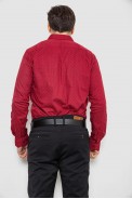 Рубашка мужская однотонная с принтом, цвет бордовый, 186R2008 - фото № 3