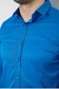 Рубашка мужская однотонная, цвет голубой, 186R6917 - фото № 4