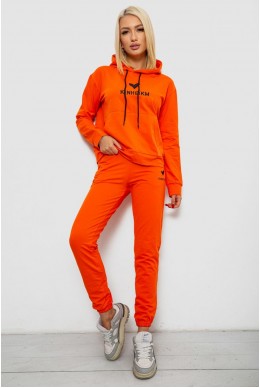 Спортивный костюм женский двухнитка  -уценка, цвет оранжевый, 214R1419-007-U-16