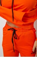 Спортивный костюм женский двухнитка  -уценка, цвет оранжевый, 214R1419-007-U-22 - фото № 5