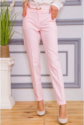 Жіночі костюмні штани рожевого кольору 182R290