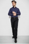 Рубашка мужская однотонная с принтом, цвет синий, 186R2008 - фото № 1