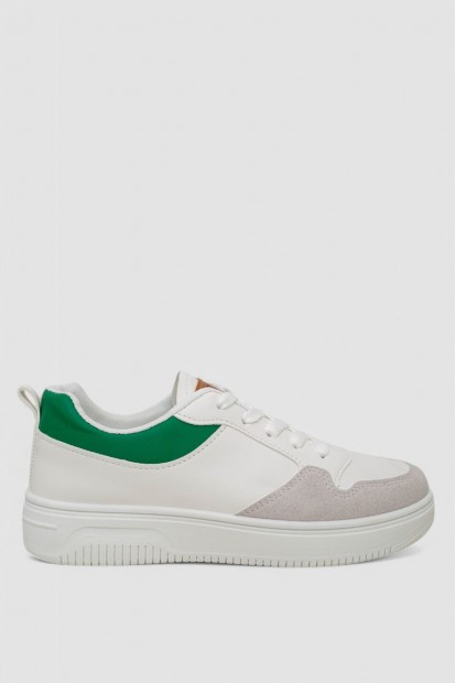 Кеды женские  -уценка, цвет бело-зеленый, 248R117-U-3