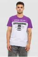 Футболка чоловіча з принтом, колір фіолетовий, 244R4797 - фото № 0
