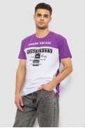 Футболка чоловіча з принтом, колір фіолетовий, 244R4797 - фото № 2