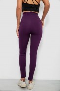Лосины женские однотонные в рубчик, цвет фиолетовый, 214RU200 - фото № 3
