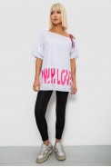 Футболка жіноча з принтом, колір білий, 244R2158 - фото № 1
