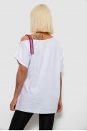 Футболка жіноча з принтом, колір білий, 244R2158 - фото № 3