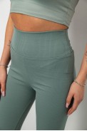 Лосини жіночі однотонні в рубчик, колір оливковий, 214RU200 - фото № 4