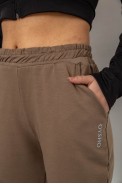 Спортивні штани жіночі, колір темно-бежевий, 238R325 оптом - фото № 4