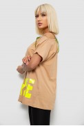 Футболка жіноча з принтом, колір бежевий, 244R2158 - фото № 2