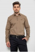 Сорочка чоловіча, колір бежевий, 214R7150 оптом - фото № 1