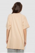 Футболка женская с принтом, цвет бежевый, 244R4002-2 - фото № 3