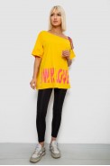 Футболка женская с принтом, цвет желтый, 244R2158 - фото № 1