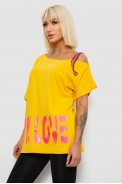 Футболка женская с принтом, цвет желтый, 244R2158 - фото № 2