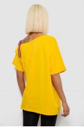 Футболка женская с принтом, цвет желтый, 244R2158 - фото № 3
