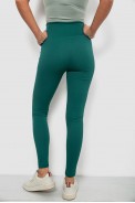 Лосины женские однотонные в рубчик, цвет зеленый, 214RU200 - фото № 3