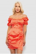 Платье женское однотонное в горошек, цвет красный, 244R0456 - фото № 0