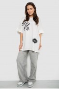 Футболка женская с принтом, цвет молочный, 244R4002-2 - фото № 1