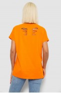 Футболка женская с принтом, цвет оранжевый, 244R2013-7 - фото № 3