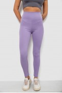 Лосины женские однотонные в рубчик, цвет сиреневый, 214RU200 - фото № 0