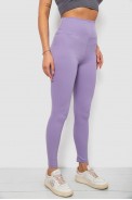 Лосины женские однотонные в рубчик, цвет сиреневый, 214RU200 - фото № 2