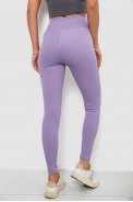 Лосины женские однотонные в рубчик, цвет сиреневый, 214RU200 - фото № 3