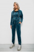 Спортивний костюм жіночий велюровий, колір смарагдовий, 257R4119 оптом - фото № 2
