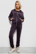 Спортивний костюм жіночий велюровий, колір темно-сливовий, 257R4119 оптом - фото № 0