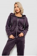 Спортивний костюм жіночий велюровий, колір темно-сливовий, 257R4119 оптом - фото № 1