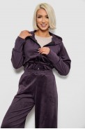 Спортивный костюм женский велюровый, цвет темно-сливовый, 257R4125 - фото № 1