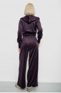 Спортивный костюм женский велюровый, цвет темно-сливовый, 257R4125 - фото № 3