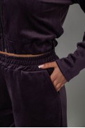 Спортивный костюм женский велюровый, цвет темно-сливовый, 257R4125 - фото № 4