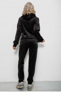 Спортивный костюм женский велюровый, цвет черный, 257R4119 оптом - фото № 3