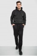Спортивні штани чоловічі однотонні на поларфлісі, колір чорний, 257R21 - фото № 1