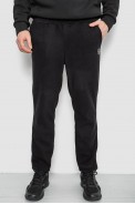 Спортивні штани чоловічі однотонні на поларфлісі, колір чорний, 257R21 - фото № 0