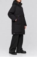 Куртка женская однотонная с капюшоном зимняя, цвет черный, 244R8803 - фото № 1