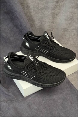 Кроссовки мужские текстиль, цвет черно-белый, 243RF58-1