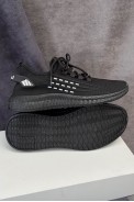Кросівки чоловічі текстиль, колір чорно-білий, 243RF58-1 оптом - фото № 4