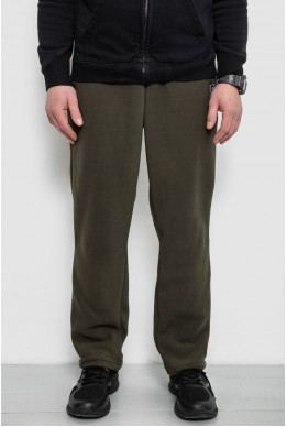 Спортивные штаны мужские однотонные на поларфлисе, цвет хаки, 257R21