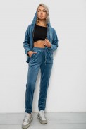 Спортивный костюм женский велюровый, цвет джинс, 257R4119 - фото № 0