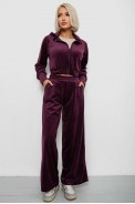 Спортивный костюм женский велюровый, цвет сливовый, 257R4125 - фото № 0