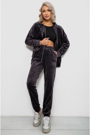 Спортивний костюм жіночий велюровий, колір чорнильний, 257R4119