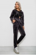 Спортивный костюм женский велюровый, цвет чернильный, 257R4119 - фото № 2